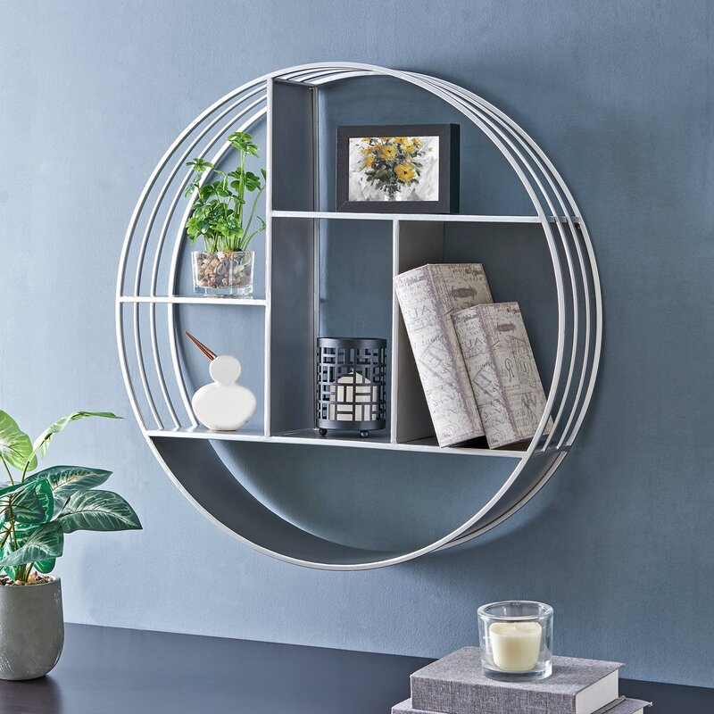 Gracie Oaks Entiat 3 Piece Circle Metal Accent Shelf & Reviews Wayfair